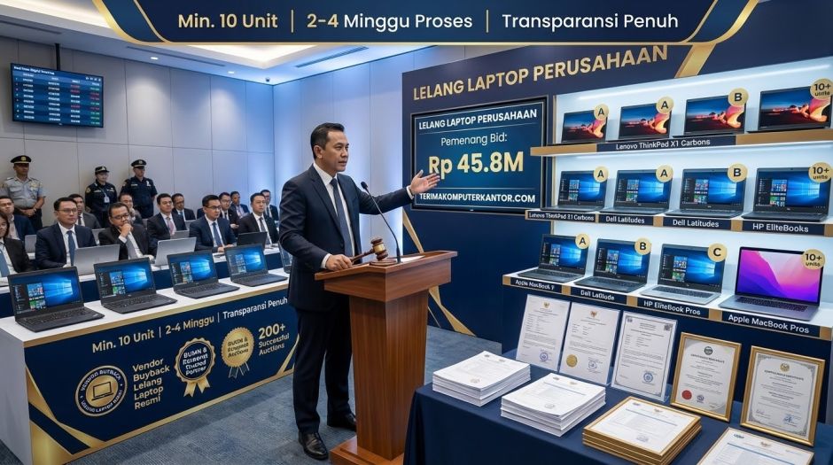 lelang laptop bekas perusahaan
