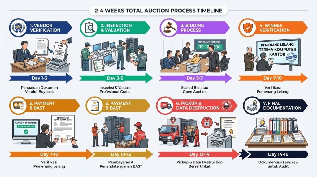 proses lelang komputer bekas kantor