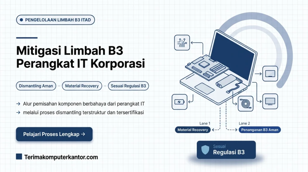 proses mitigasi limbah B3 perangkat IT melalui dismantling dan material recovery ITAD