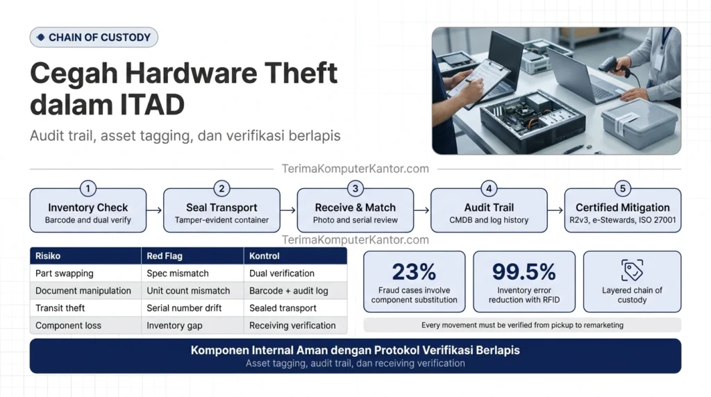 Diagram alur chain of custody dalam proses IT Asset Disposition